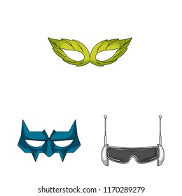 Isolated object of hero and mask icon. Set of hero and superhero vector icon for stock.