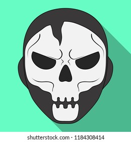 Isolated object of hero and mask logo. Set of hero and superhero stock symbol for web.