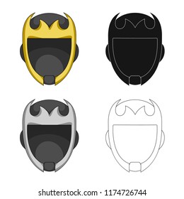 Isolated object of hero and mask sign. Collection of hero and superhero vector icon for stock.