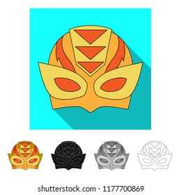 Isolated object of hero and mask sign. Collection of hero and superhero vector icon for stock.