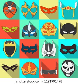 Isolated object of hero and mask sign. Collection of hero and superhero stock vector illustration.
