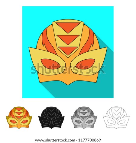 Isolated object of hero and mask sign. Collection of hero and superhero vector icon for stock.