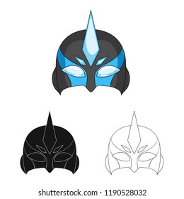 Isolated object of hero and mask symbol. Collection of hero and superhero vector icon for stock.