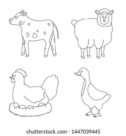 Isolated object of homemade and countryside icon. Collection of homemade and agriculture stock symbol for web.