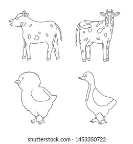 Isolated object of homemade and countryside icon. Set of homemade and agriculture stock symbol for web.