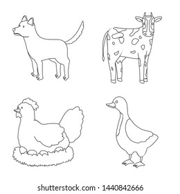 Isolated object of homemade and countryside logo. Collection of homemade and agriculture stock symbol for web.