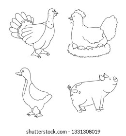 Isolated object of homemade and countryside sign. Set of homemade and agriculture vector icon for stock.