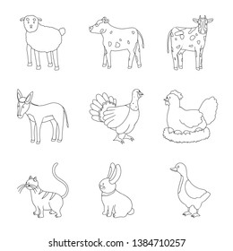 Isolated object of homemade and countryside sign. Collection of homemade and agriculture stock vector illustration.