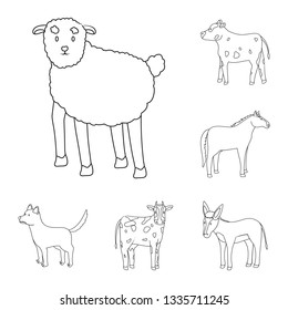 Isolated object of homemade and countryside symbol. Collection of homemade and agriculture stock vector illustration.