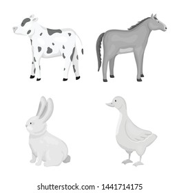 Isolated object of homestead and agriculture sign. Collection of homestead and kitchen stock symbol for web.