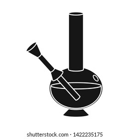 Isolated object of hookah and bong icon. Set of hookah and tobacco stock symbol for web.