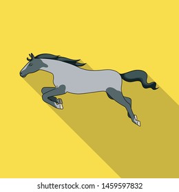 Isolated object of horse and gallop icon. Set of horse and hoofed vector icon for stock.