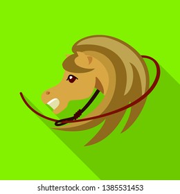 Isolated object of horse and race icon. Set of horse and animal stock vector illustration.