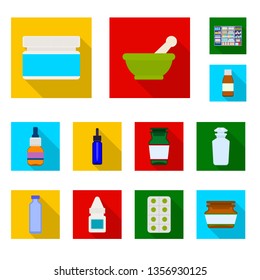 Isolated object of hospital and help icon. Collection of hospital and healthcare stock vector illustration.