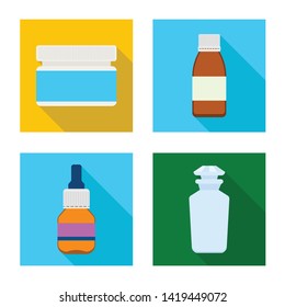 Isolated object of hospital and help logo. Collection of hospital and healthcare vector icon for stock.