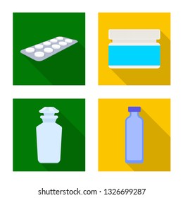 Isolated object of hospital and help sign. Collection of hospital and healthcare vector icon for stock.