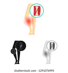 Isolated object of hospital and rendering icon. Set of hospital and help vector icon for stock.