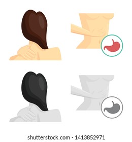 Isolated object of hospital and rendering icon. Collection of hospital and help vector icon for stock.