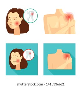 Isolated object of hospital and rendering icon. Set of hospital and help vector icon for stock.