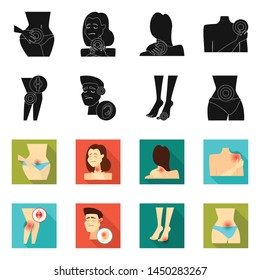 Isolated object of hospital and rendering icon. Set of hospital and help vector icon for stock.