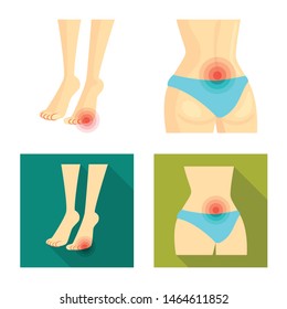 Isolated object of hospital and rendering icon. Set of hospital and help stock vector illustration.
