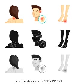 Isolated object of hospital and rendering logo. Set of hospital and help vector icon for stock.
