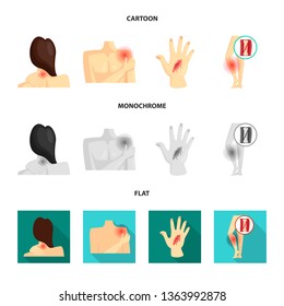 Isolated object of hospital and rendering sign. Collection of hospital and help vector icon for stock.