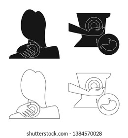 Isolated object of hospital and rendering sign. Collection of hospital and help vector icon for stock.