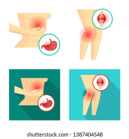 Isolated object of hospital and rendering sign. Set of hospital and help vector icon for stock.