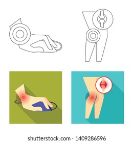 Isolated object of hospital and rendering sign. Collection of hospital and help stock symbol for web.