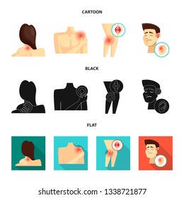Isolated object of hospital and rendering symbol. Collection of hospital and help stock symbol for web.
