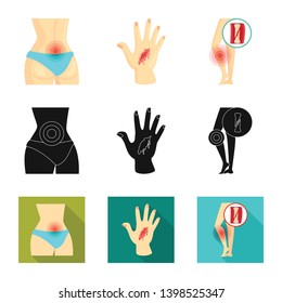 Isolated object of hospital and rendering symbol. Collection of hospital and help vector icon for stock.