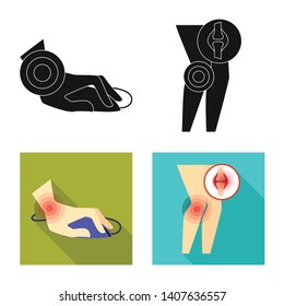 Isolated object of hospital and rendering symbol. Collection of hospital and help stock vector illustration.
