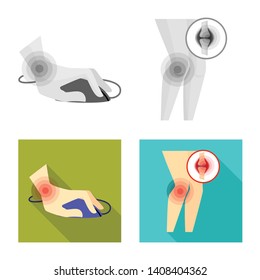 Isolated object of hospital and rendering symbol. Set of hospital and help stock symbol for web.