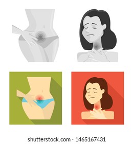 Isolated object of hospital and rendering symbol. Collection of hospital and help stock symbol for web.