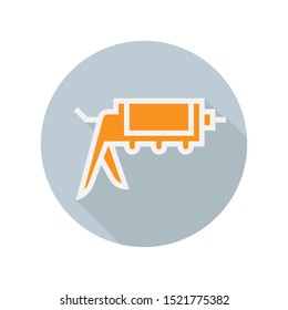 Isolated object of hotmelt and pistol icon. Web element of hotmelt and caulk vector icon for stock,silicone caulk gun icon, flat 