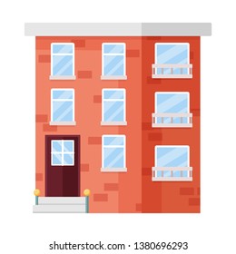 Isolated object of house and brick   logo. Collection of house and police stock vector illustration.