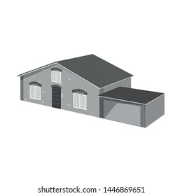 Isolated object of house and villa icon. Set of house and dwelling vector icon for stock.