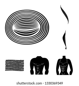 Isolated object of human and body  logo. Collection of human and cells stock vector illustration.