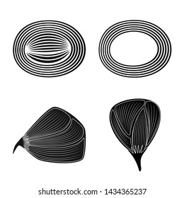 Isolated object of human and body logo. Set of human and cells stock symbol for web.