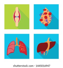 Isolated object of human and health logo. Set of human and scientific vector icon for stock.