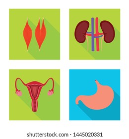 Isolated object of human and health symbol. Collection of human and scientific stock symbol for web.