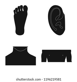 Isolated object of human and part icon. Set of human and woman vector icon for stock.