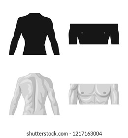 Isolated object of human and part icon. Set of human and woman vector icon for stock.
