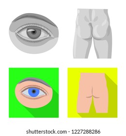Isolated object of human and part symbol. Collection of human and woman vector icon for stock.