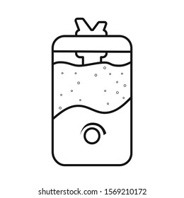 Isolated object of humidifier and machine logo. Graphic of humidifier and moisturizer vector icon for stock.