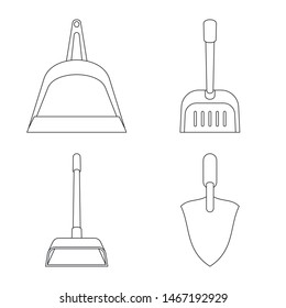 Isolated object of hygiene and clean symbol. Set of hygiene and mopping stock symbol for web.