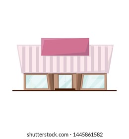 Isolated object of hypermarket and modern logo. Collection of hypermarket and entrance stock vector illustration.