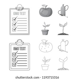 Isolated object of  and  icon. Collection of  and  vector icon for stock.