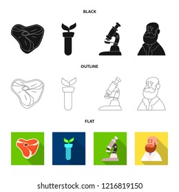 Isolated object of  and  icon. Set of  and  stock vector illustration.